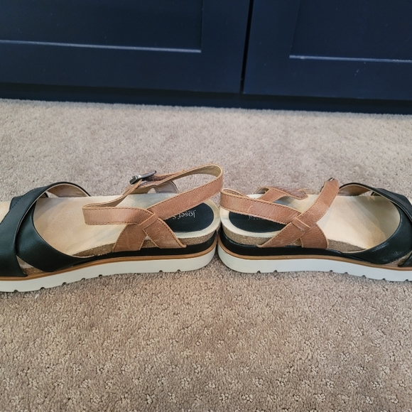 Josef Seibel Clea 01 Leather Black & Brown Sandal 40 - Picture 4 of 5